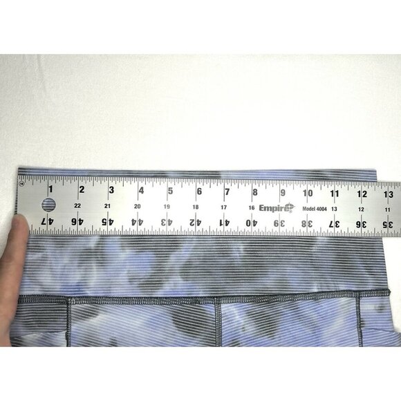 Athleta Salutation Stash Pocket II High Rise Capri S Blue Grey Stripe Powervita - Picture 6 of 15